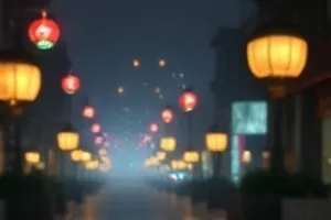 《雨季来信》剧照，雨天窗台上被风吹起的信纸