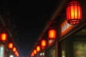 《织机声里》剧照，老式织机与色彩斑驳的线轴
