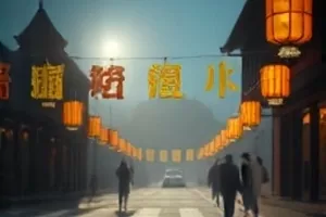 《半城烟火》剧照，夜市摊位上腾起的白色蒸汽
